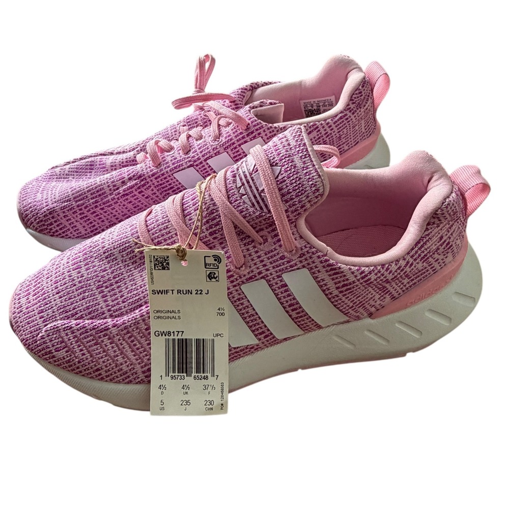 Adidas Swift Run 22 J Sneakers Women Size 5 Pink New Without‎ Box GW8177